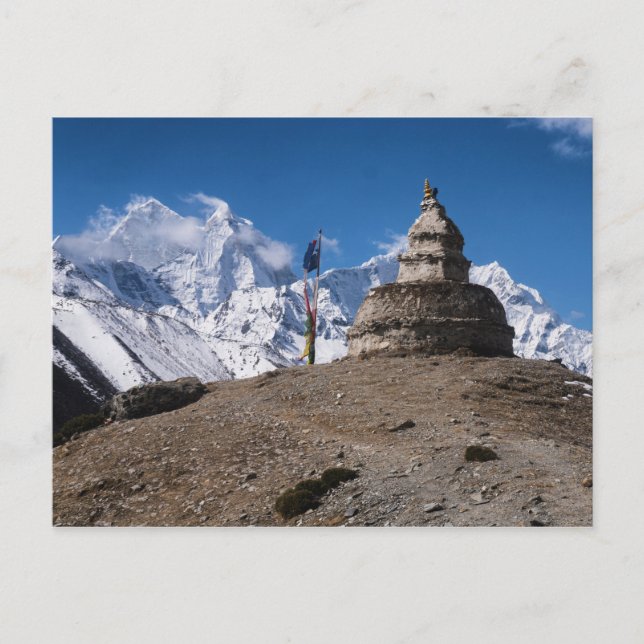 Postal Monumento de Piedra y Montañas de Nieve (Himalayas (Anverso)
