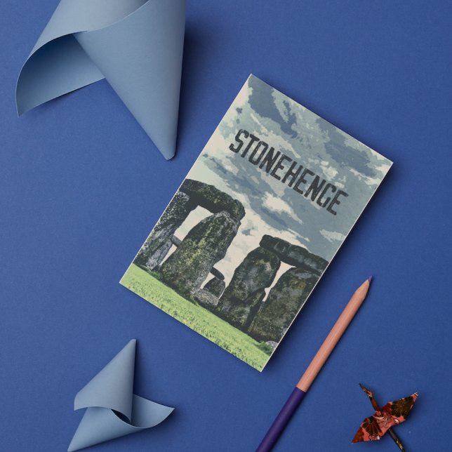 Postal Monumento de Stonehenge a Inglaterra viaje retro v (Subido por el creador)