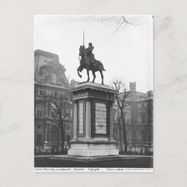 Postal Monumento dedicado al General Lafayette (Anverso)