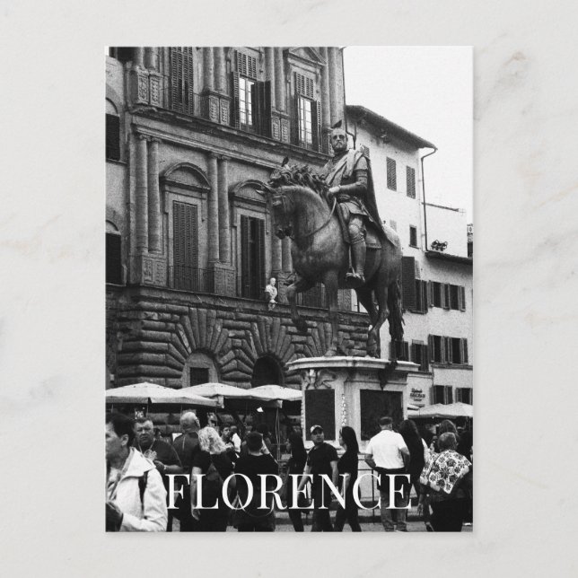 Postal Monumento ecuestre de la Florencia Cosimo + Turist (Anverso)