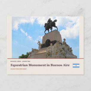 Postal Monumento Ecuestre en Buenos Aires