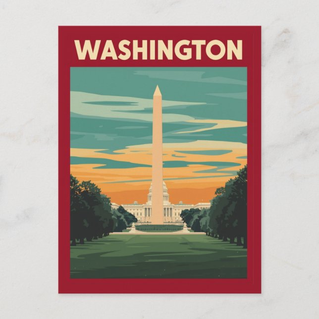 Postal Monumento emblemático de Washington DC (Anverso)