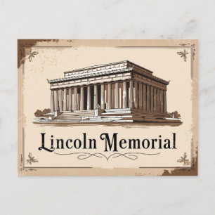 Postal Monumento Lincoln Vintage