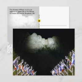 Postal Monumento Monte Rushmore - iluminación nocturna -