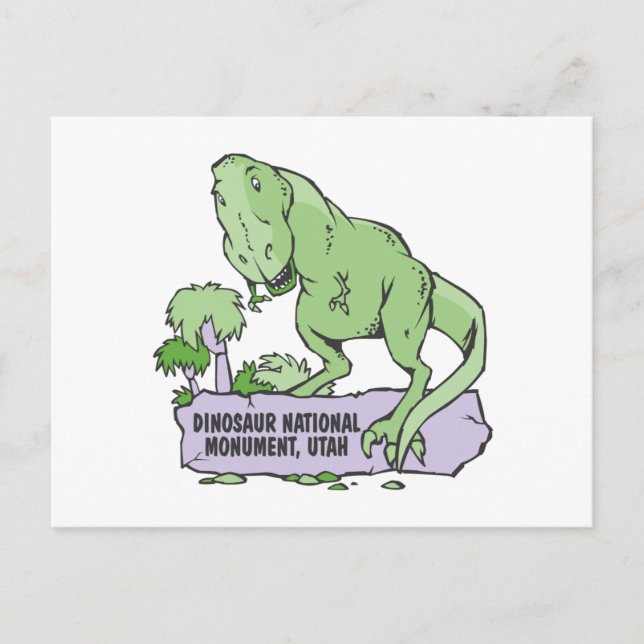 Postal Monumento nacional a los dinosaurios Utah (Anverso)