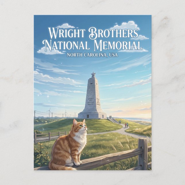 Postal Monumento Nacional a los Hermanos Wright EE. UU. (Anverso)