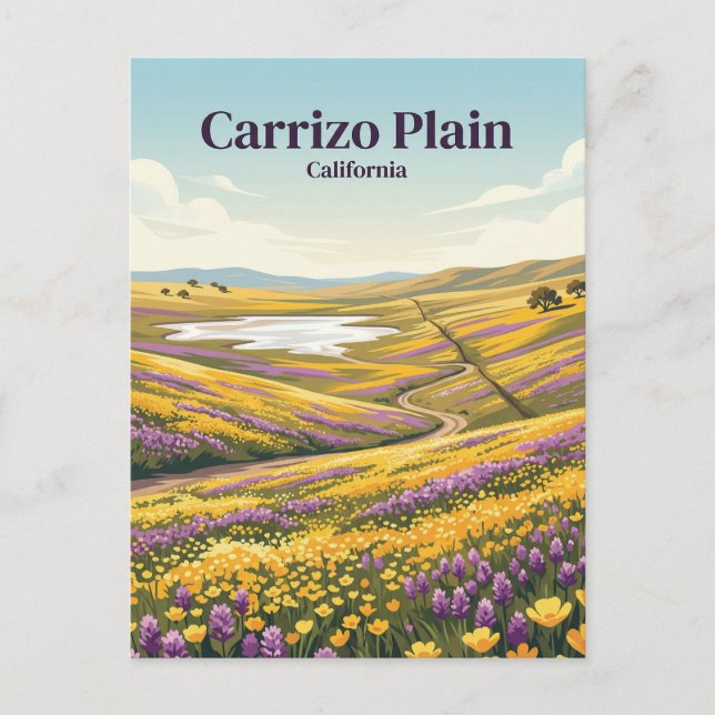 Postal Monumento Nacional Carrizo Plain EE. UU. (Anverso)