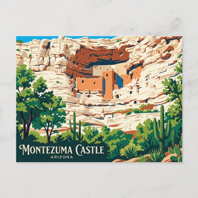 Postal Monumento Nacional Castillo de Montezuma EE. UU. (Anverso)