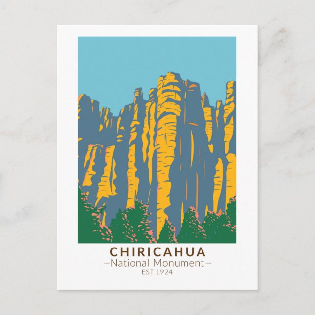 Postal Monumento Nacional Chiricahua Hoodoos Arizona (Anverso)