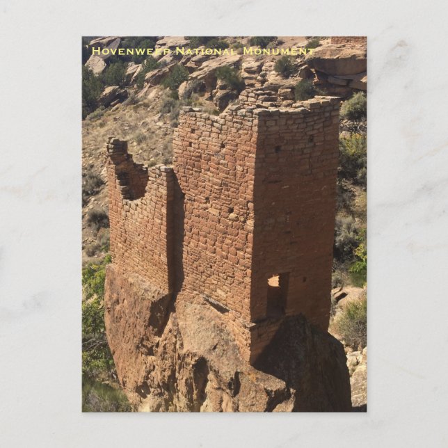 Postal Monumento Nacional de Hovenweep (Anverso)