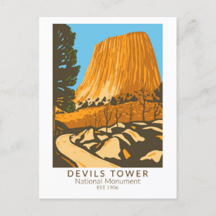 Postal Monumento Nacional de la Torre de los Devils Wyomi