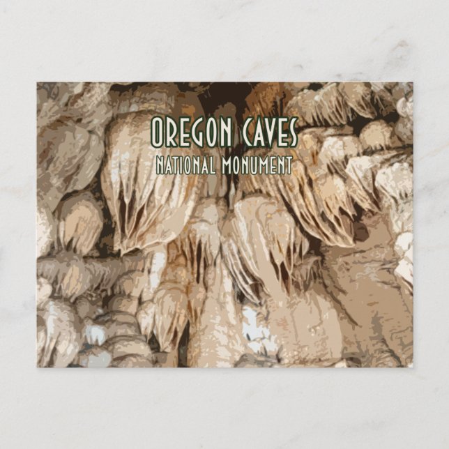 Postal Monumento nacional de las cuevas de Oregón (Anverso)