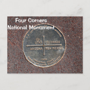 Postal Monumento nacional de los cuatro rincones