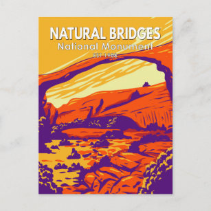 Postal Monumento nacional de puentes naturales Utah Vinta