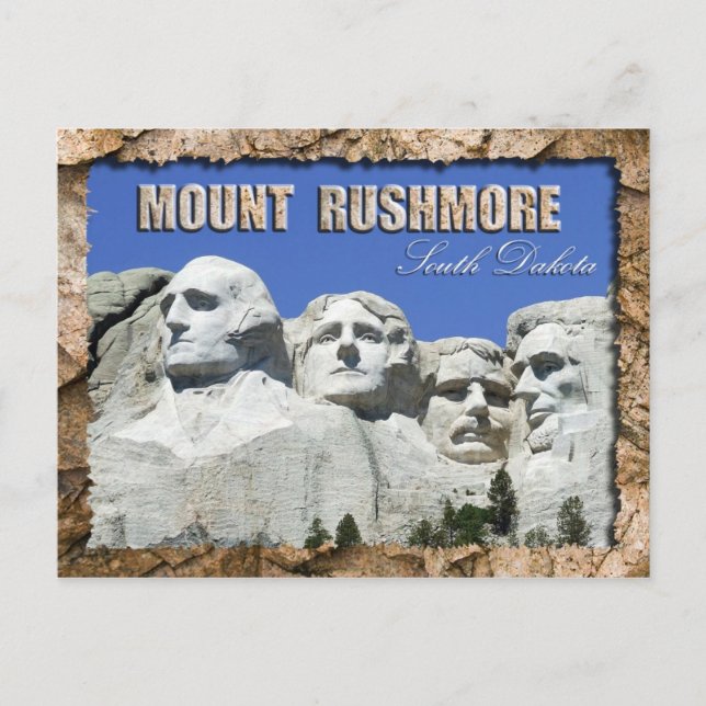 Postal Monumento Nacional del Monte Rushmore, Dakota del  (Anverso)