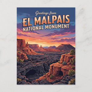 Postal Monumento Nacional El Malpais Nuevo México
