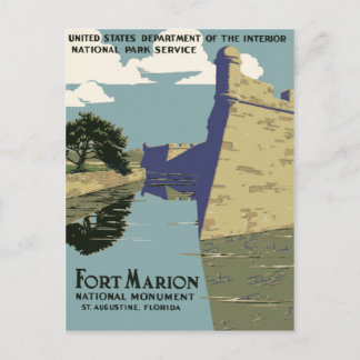 Postal Monumento Nacional Fort Marion St Augustine Florid