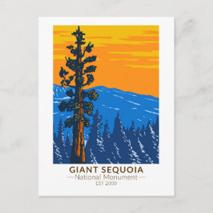 Postal Monumento Nacional Giant Sequoia California Vintag