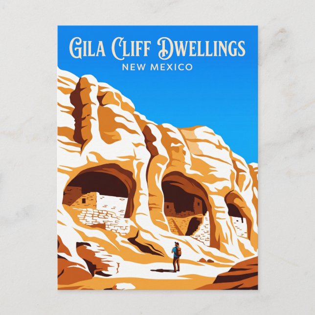 Postal Monumento Nacional Gila Cliff Dwellings EE. UU. (Anverso)