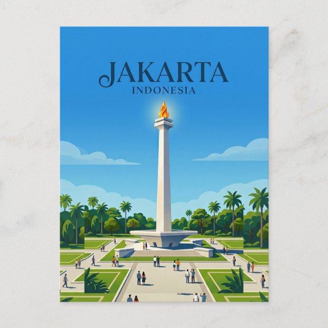 Postal Monumento Nacional (Monas) Indonesia (Anverso)