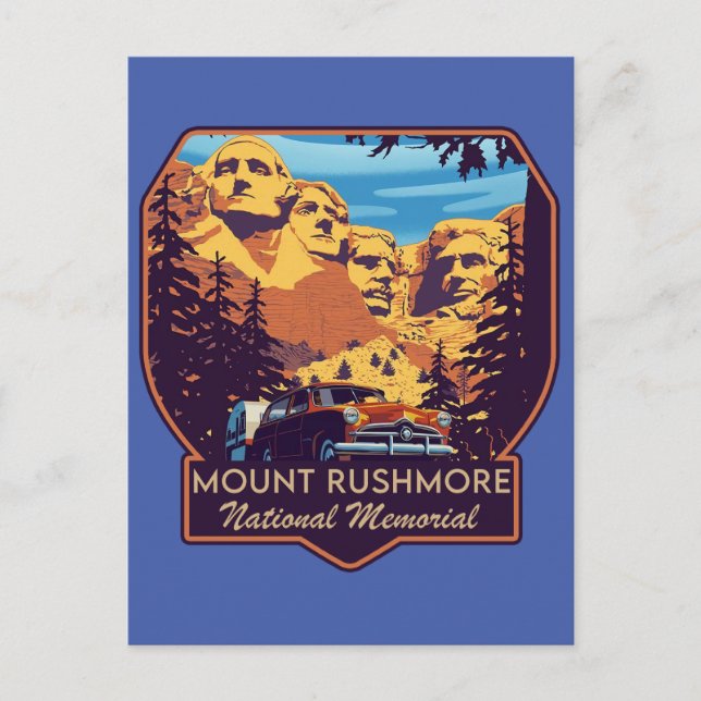 Postal Monumento Nacional Monte Rushmore (Anverso)