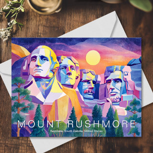 Postal Monumento Nacional Monte Rushmore Arte de Viajes E