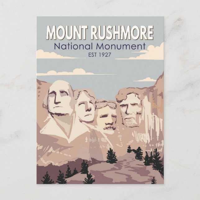 Postal Monumento Nacional Mount Rushmore Dakota del Sur (Anverso)
