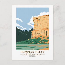 Postal Monumento Nacional Pompeys Pillar Montana Vintage