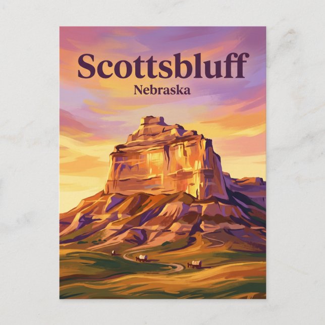 Postal Monumento Nacional Scotts Bluff EE. UU. (Anverso)