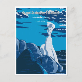 Postal monumento nacional vintage de la gran escalera esc