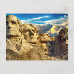 Postal Monumento presidencial a Mount Rushmore