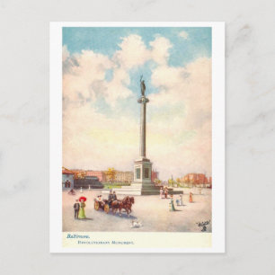 Postal Monumento Revolucionario Antiguo en Baltimore