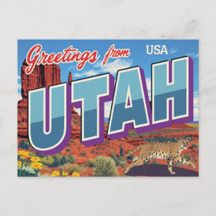 Postal Monumento Valle de Utah Desert Bobcat