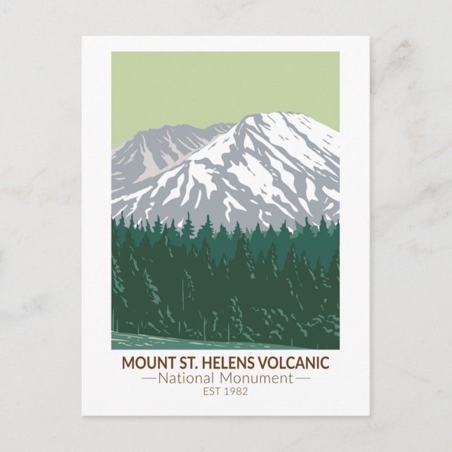 Postal Monumento volcánico nacional de Mount St Helens (Anverso)