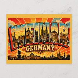 Postal Monumento Weimar Alemania Goethe Schiller