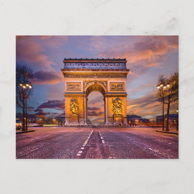 Postal Monumentos | Arco de Triunfo, París Francia (Anverso)