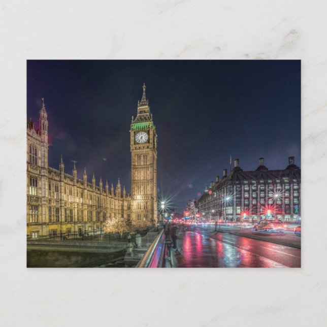 Postal Monumentos | Big Ben de noche (Anverso)