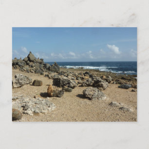 Postal Monumentos de rock en la costa de Aruba
