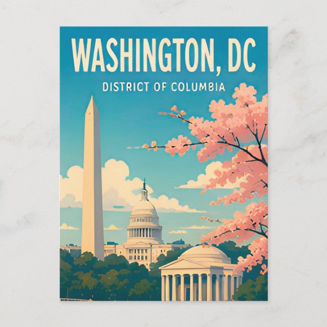 Postal Monumentos de Washington DC Capitol Skyline (Anverso)