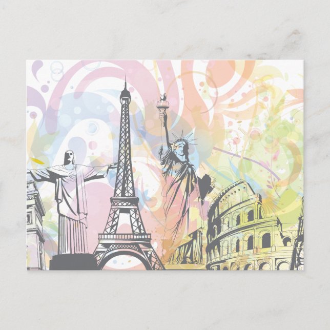 Postal Monumentos del mundo (Anverso)