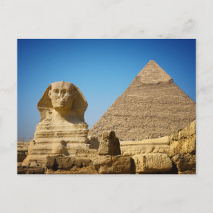 Postal Monumentos   Esfinge y pirámide de Egipto