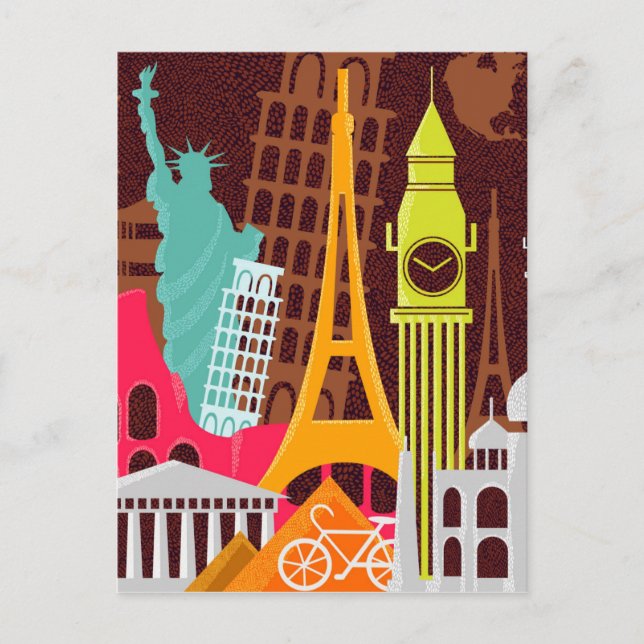 Postal Monumentos internacionales (Anverso)