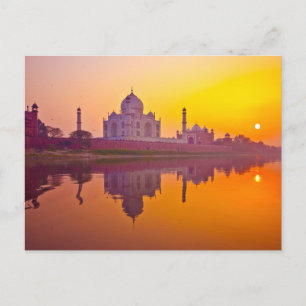 Postal Monumentos Taj Mahal al atardecer