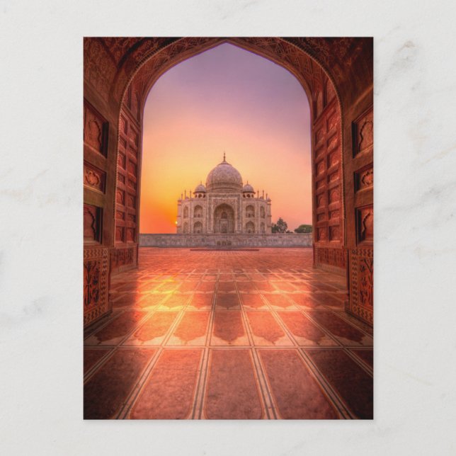 Postal Monumentos | Taj Mahal, India al atardecer (Anverso)