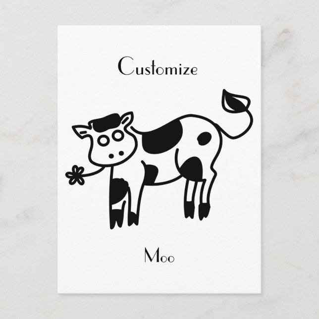 Postal Moo Cow Thunder_Cove (Anverso)