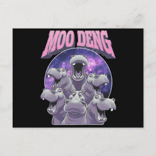 POSTAL MOO-DENG EL FAMOSO BEBÉ HIPOPÓTAMO PIGMEO MOODENG