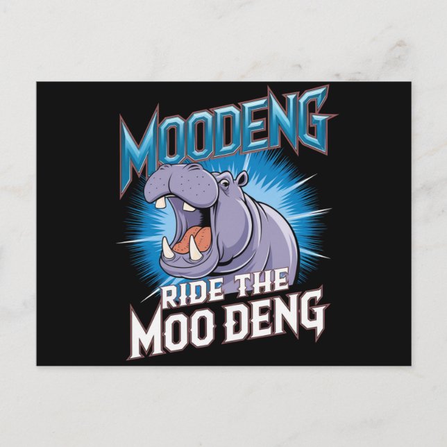 Postal MOO DENG Hippo Ride El MOO DENG (Anverso)