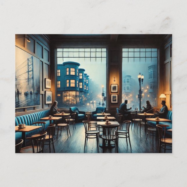 Postal Moody Cafe en San Francisco Mug Postcard (Anverso)