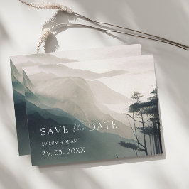 Postal Moody Mountain Dark Aesthetic Woodland Boda