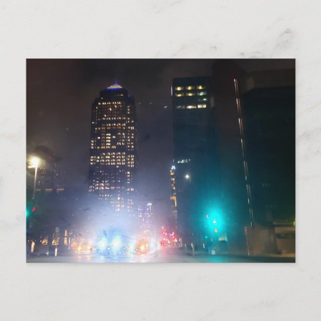 Postal Moody Night Scene, Dallas, Texas (Anverso)